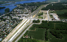 Vista aérea de la autopista 30 de Montreal