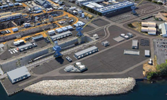 Vista aérea del puerto de Pearl Harbour