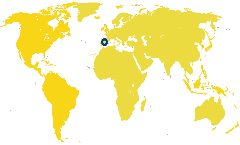 Mapa mundial en donde se reflejan los proyectos realizados